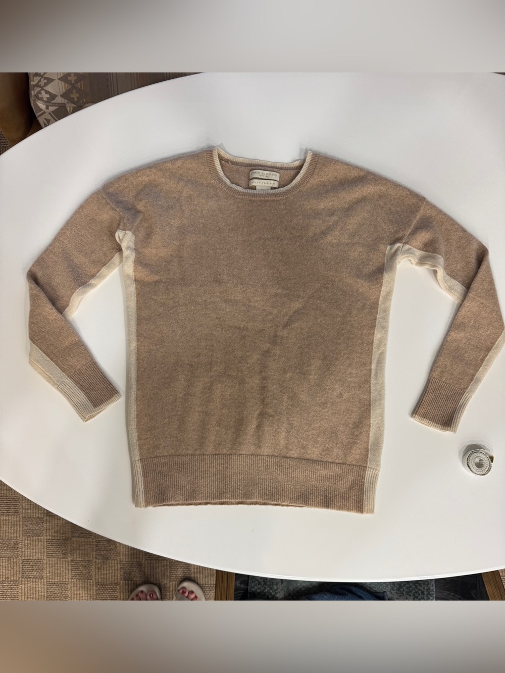 Christian Siriano 100% Cashmere Colorblock Sweater S
